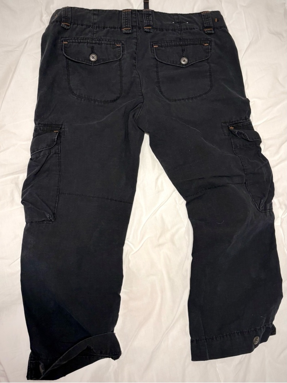 Polo Ralph Lauren Jeans Low Rise Cargo Bermuda Shorts Black Utility Women's 4 - Picture 9 of 11